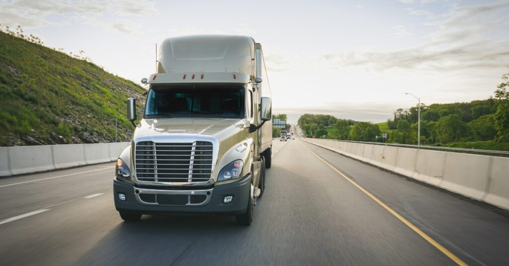 Trusted freight carrier delivering a shipment through MJN Services