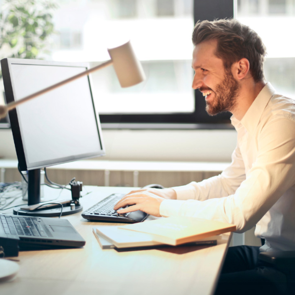 Reviewing trucking business documents and invoices.